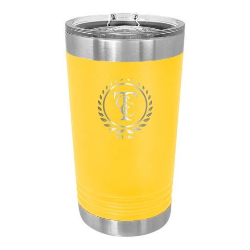 16 OZ. YELLOW POLAR CAMEL STAINLESS PINT WITH SLIDER LID